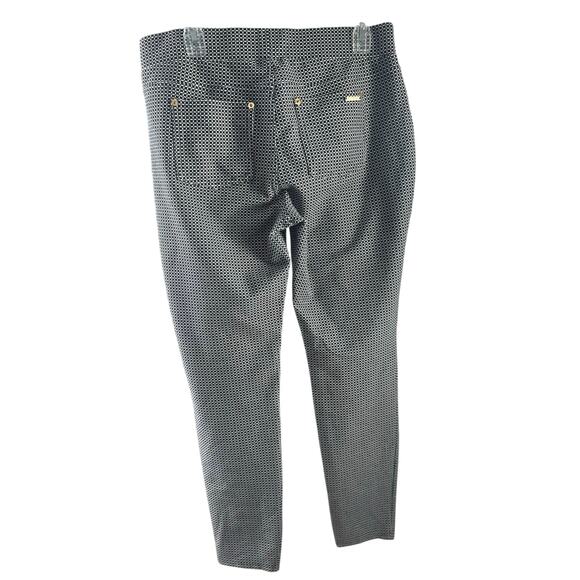 Michael Kors Geometric Print Ankle Pants Women’s Large Stretch Pull-On Slim Fit - Picture 2 of 6